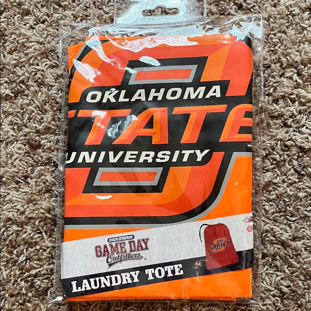 Oklahoma State University Orange Laundry Tote NWOT